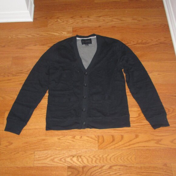 Men's Banana Republic 100% cotton Navy Blue Cardigan Sweater size Small - Picture 2 of 7